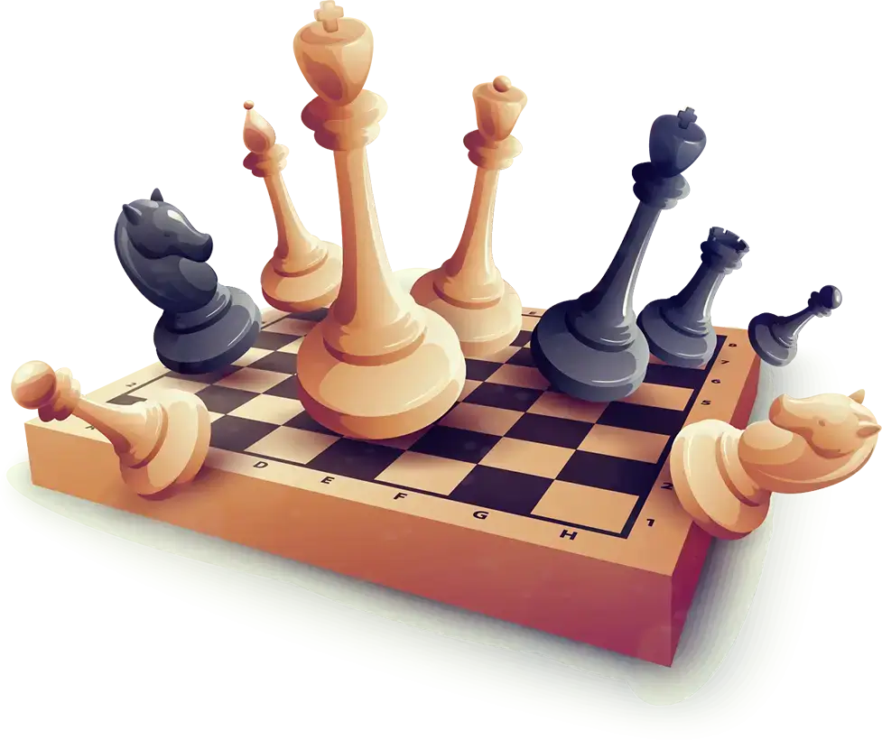 Children engaging in chess lessons with a digital interface and gameboard in a virtual setting.