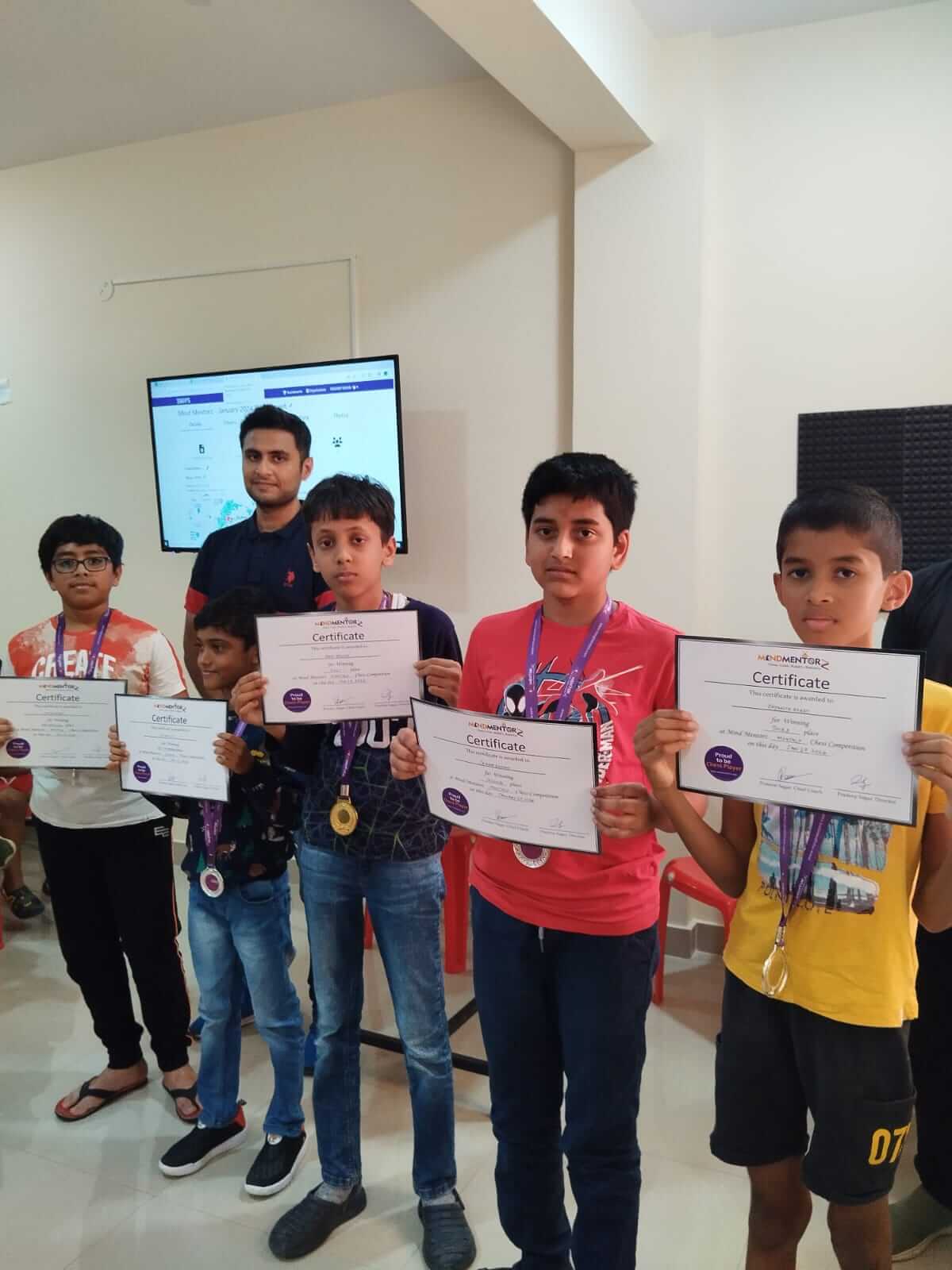Winners of Mind Mentorz January 2024 Chess Tournament