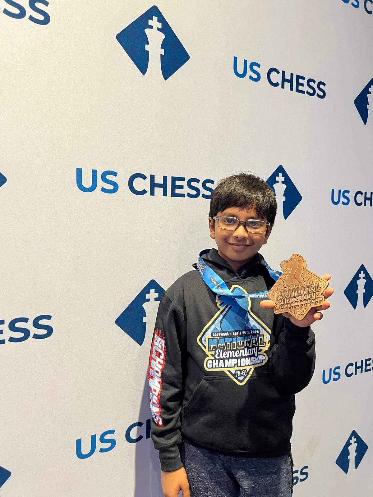 Young Chess Star Aayansh Aagarwal Shines at K-3 Open Chess Championship